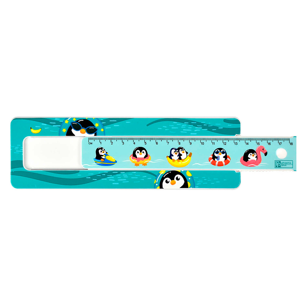 Пенал "Пингвины" с линейкой, 1 отделение - 4
