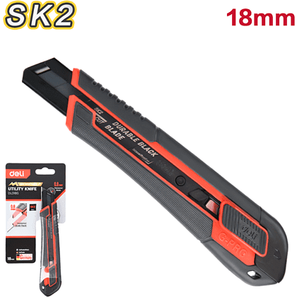 Нож строительный Deli YS EDL018G, 18 мм, универсальный - 6