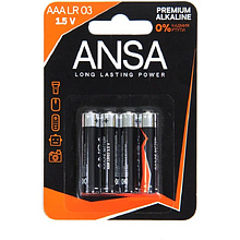Батарейки алкалиновые ANSA "V LR03/BL-4 (AAA)", 12 блоков x4 шт,  щелочные
