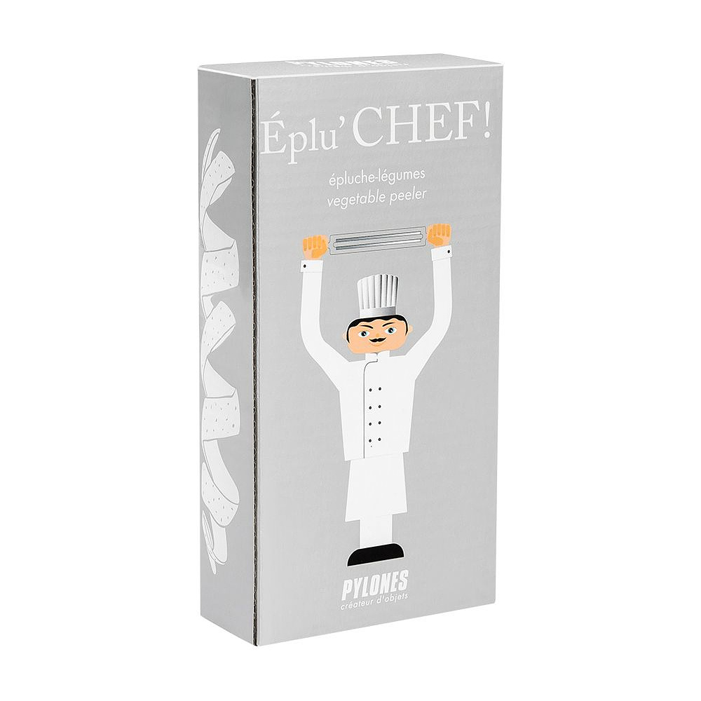 Нож для чистки овощей и фруктов "Eplu'chef", металл, пластик, белый - 3