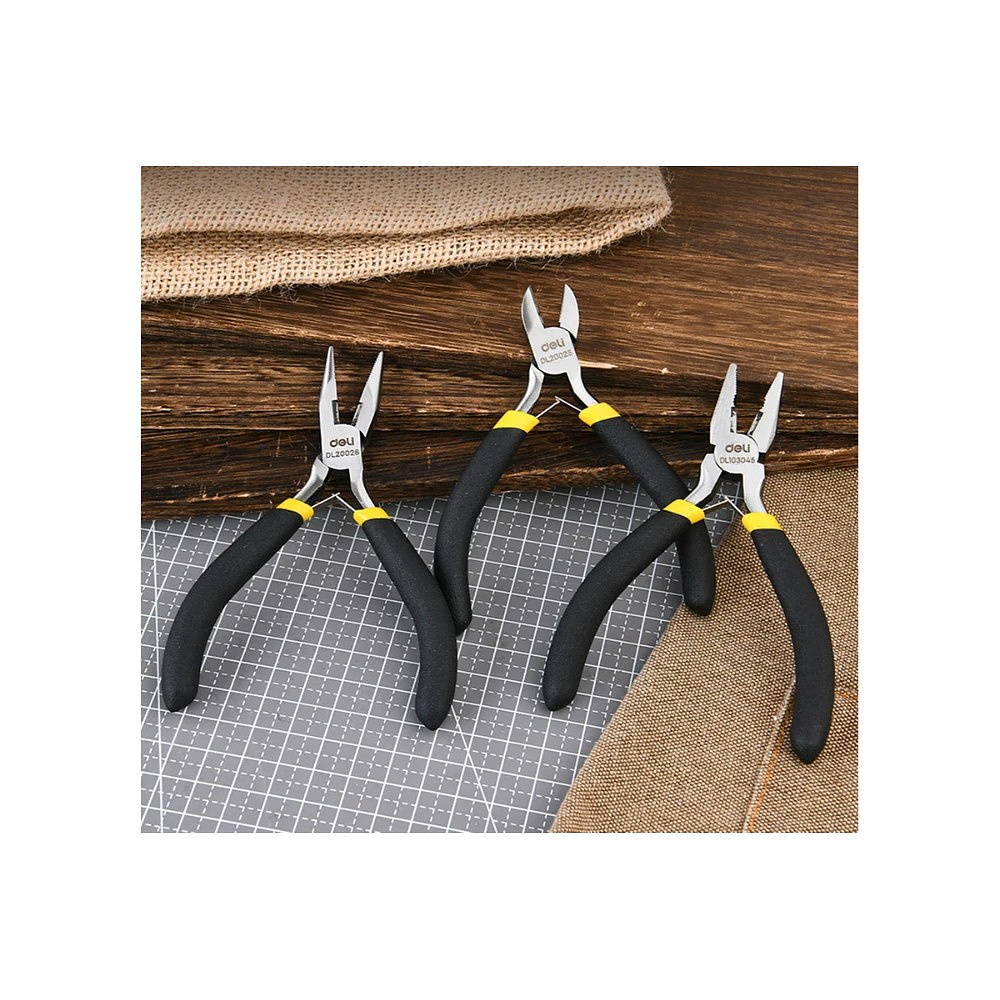 Набор мини-плоскогубцев Deli YS EDL103205-6, 6 шт., желтый, черный - 5
