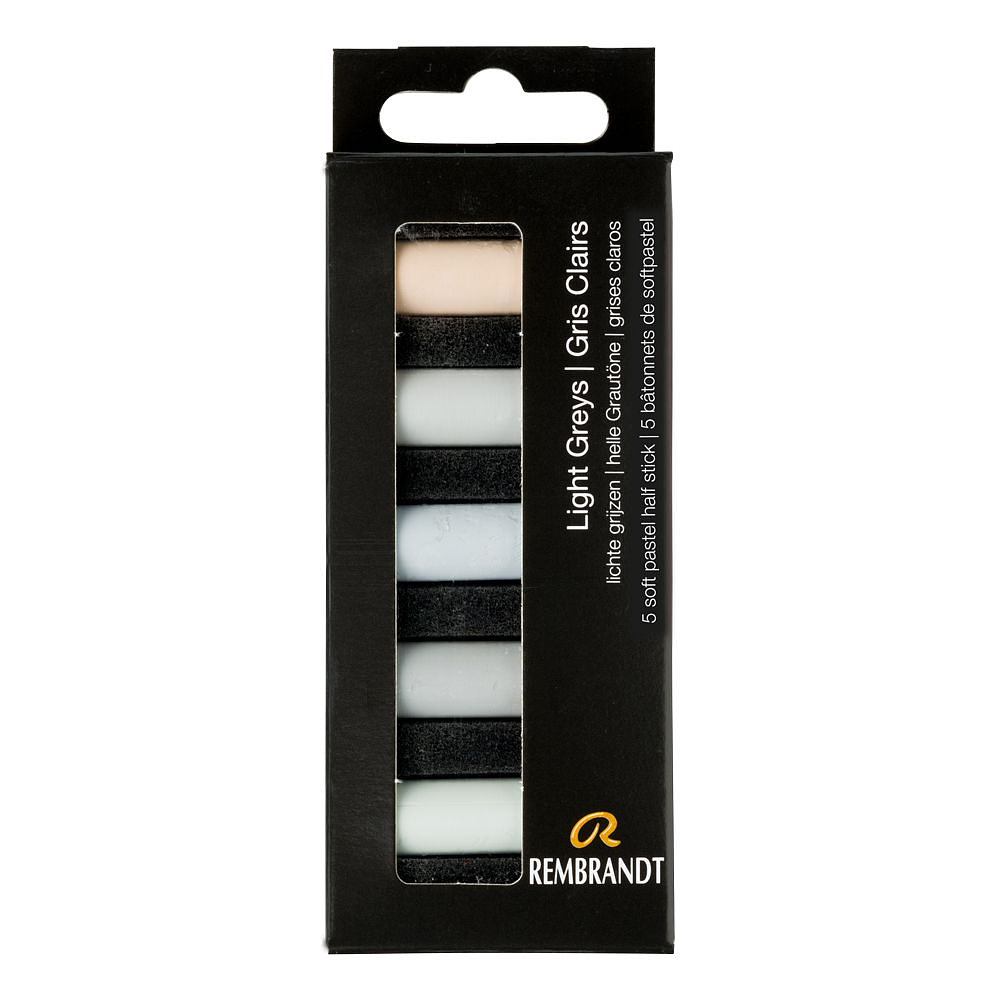 Набор мягкой пастели "Rembrandt Half Pastel", 5 цветов, светлые серые