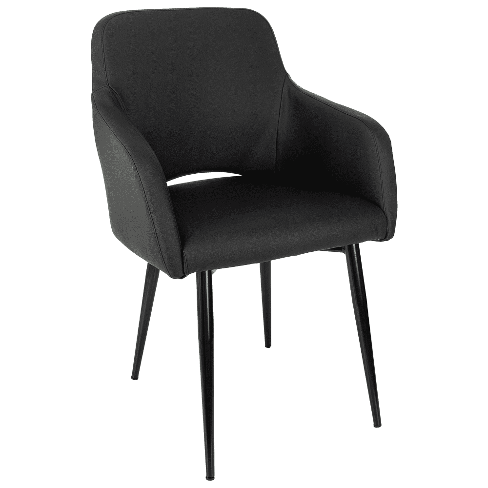 Кресло "Бюрократ CH-380F", экокожа, черный, каркас металл, корпус черный