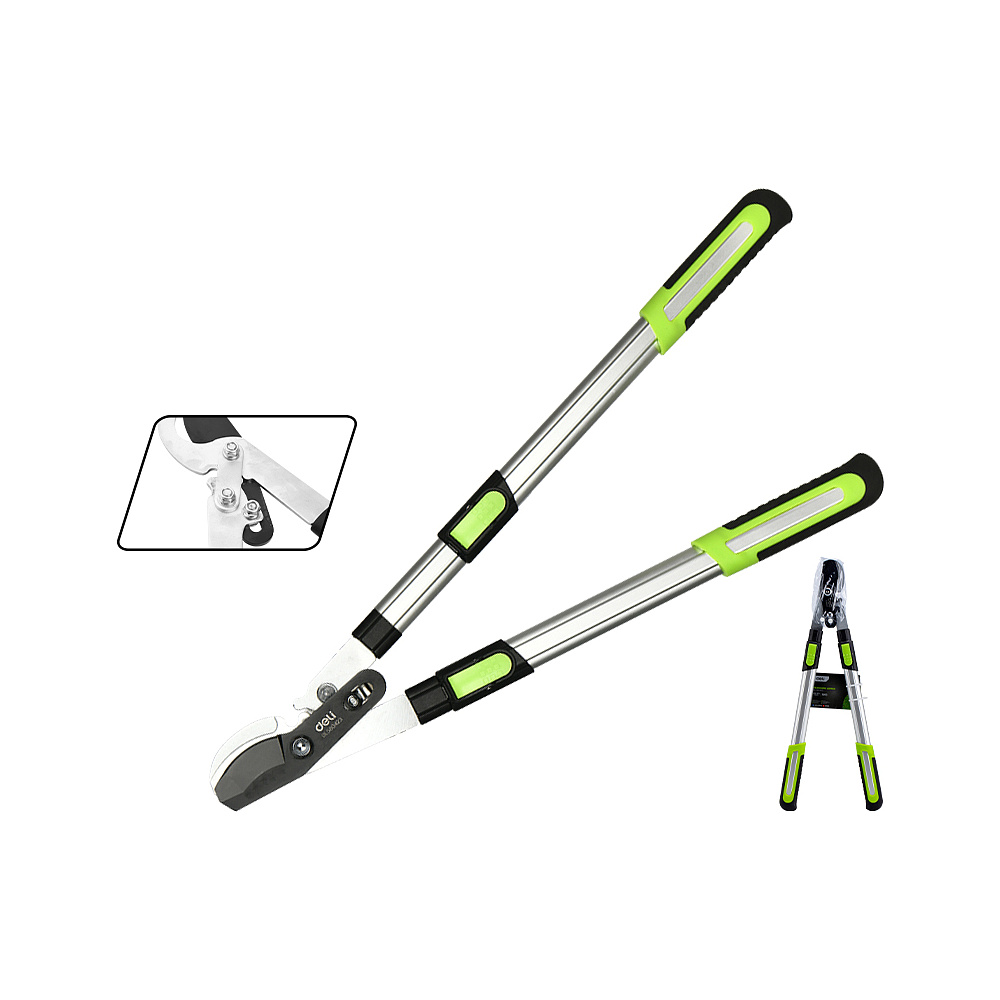 Секатор садовый "Deli", 630-870 мм, телескопический, черный, зеленый - 3
