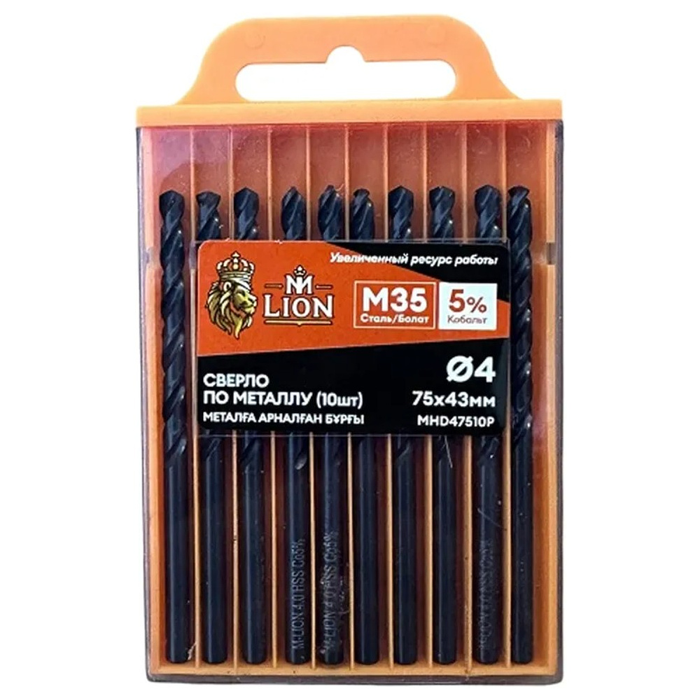 Сверло по металлу M-Lion, MHD427510P, 4,2х75 мм, 10 шт/упак