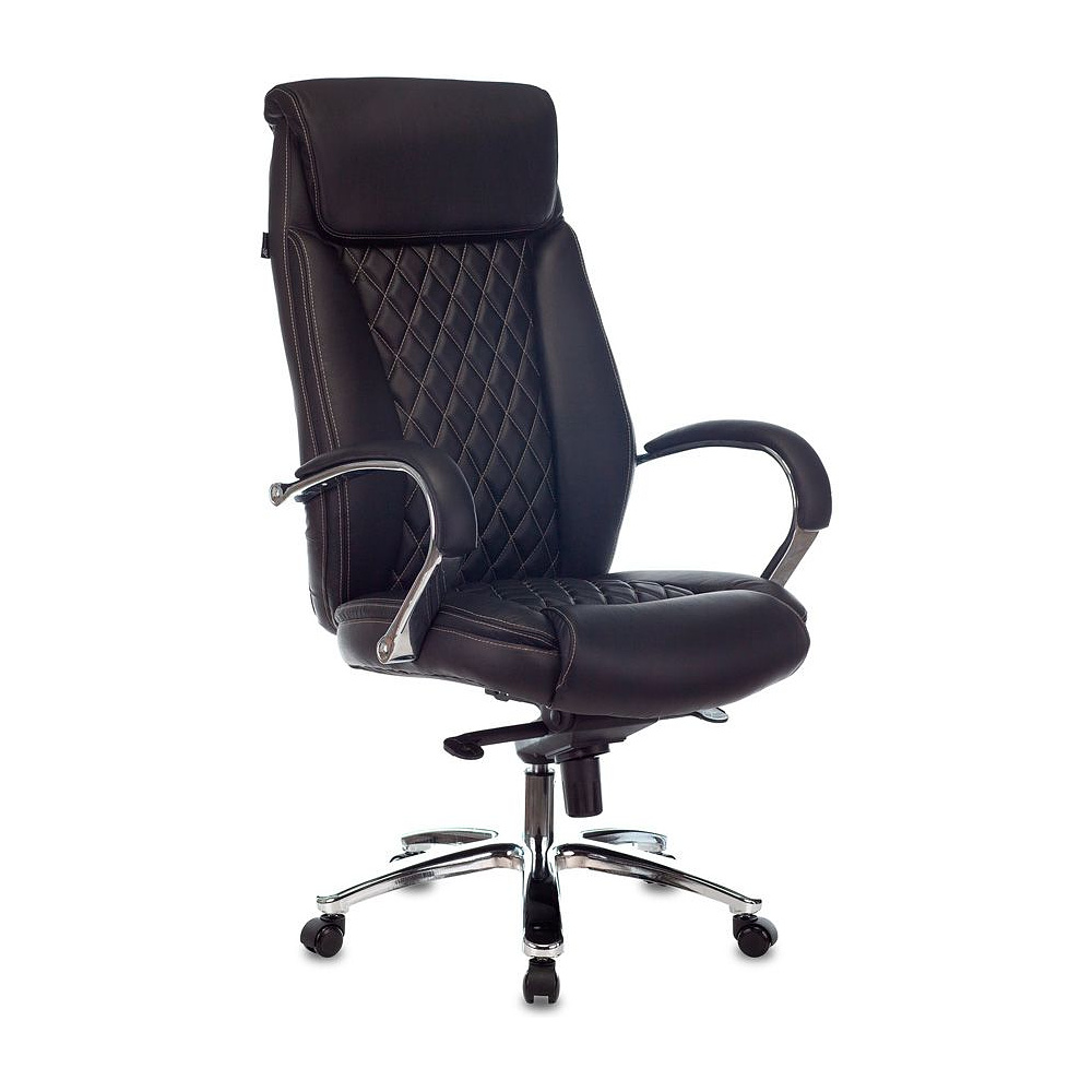 Кресло для руководителя Бюрократ T-9924SL, кожа, металл, черный