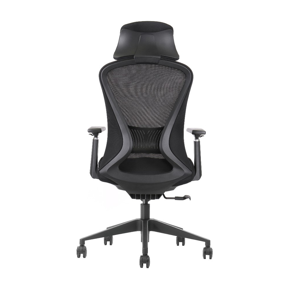 Кресло для руководителя EVOLUTION "OFFICE COMFORT", ткань, сетка, пластик, черный - 6