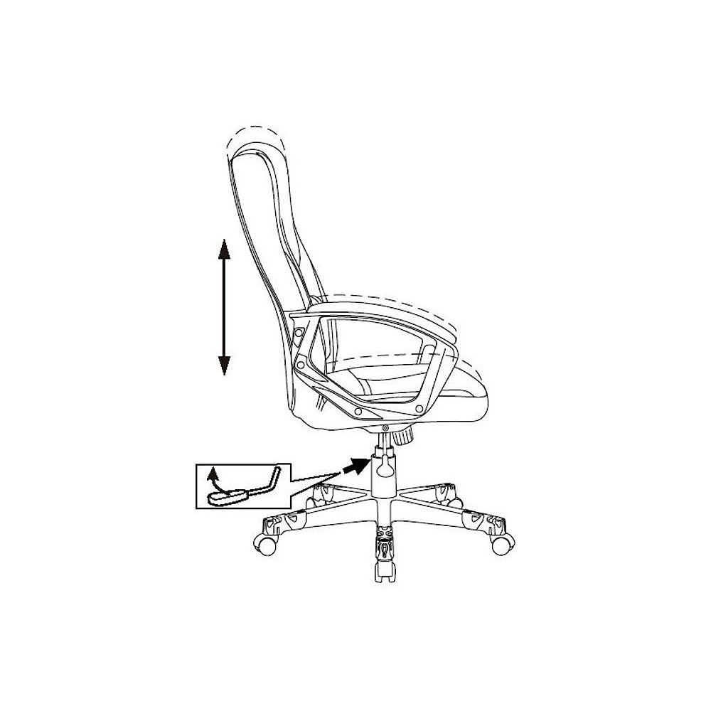 Кресло игровое Бюрократ "Zombie 10", ткань, экокожа, пластик, черный - 7