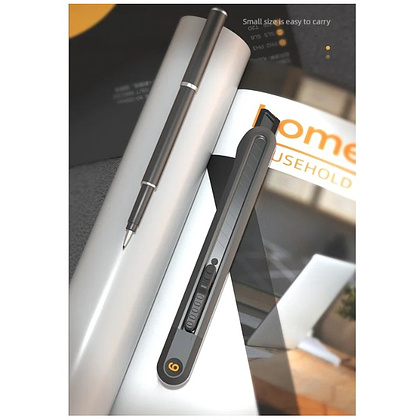 Нож строительный Deli HS EHT4009, 9 мм, Soft Touch, черный - 5