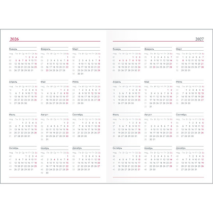 Ежедневник датированный "Berlin", А5, бордовый, 2026 - 6