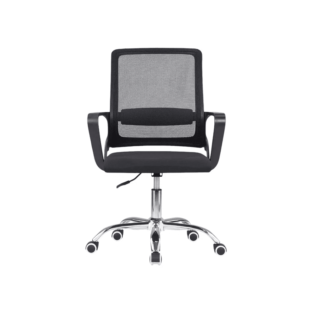 Кресло для персонала SitZone "U-0385 CH", ткань, хром, черный - 4