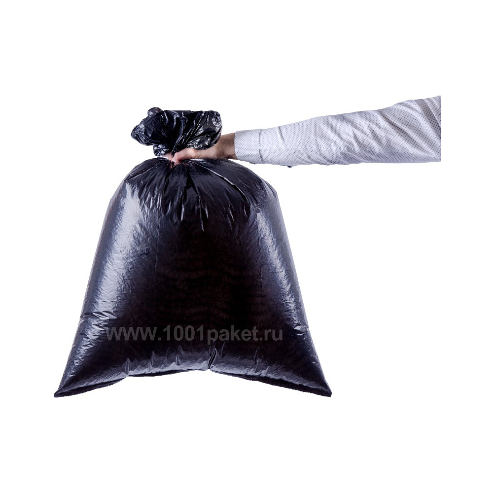Мешки для мусора Ромашка Прораб, 100 л, ПВД, 70 мкм, 60х100 см, 10 шт/рулон, черный - 2