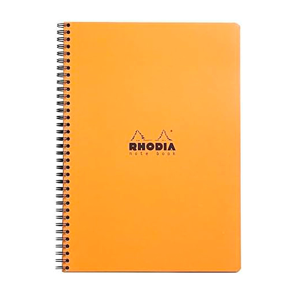 Блокнот "Rhodia", А4+, 160 страниц, в линейку, оранжевый