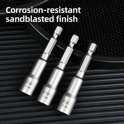 Набор насадок шестигранных магнитных Deli YS EDL4808T, 8 мм, HEX 1/4", серебристый - 5