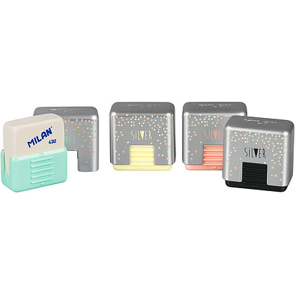 Ластик Milan "430 Silver", 1 шт, ассорти - 9