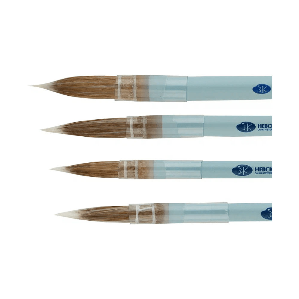 Кисть "Белые ночи", круглая, на короткой ручке, №4 - 6