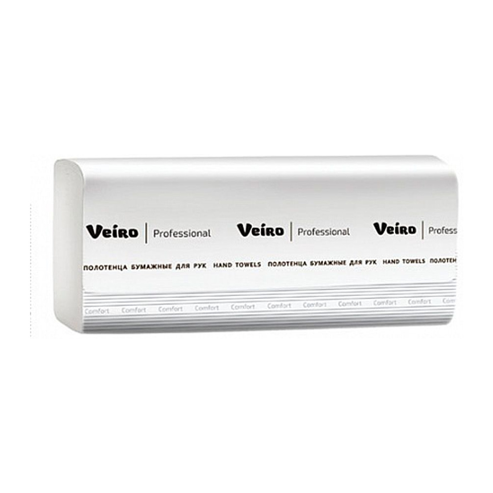 Полотенца бумажные "Veiro Professional Comfort", V-сложение, 1 слой, 250 листов
