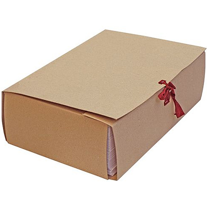 Папка-скоросшиватель с завязками, 70 мм, 4 завязки, крафт - 2