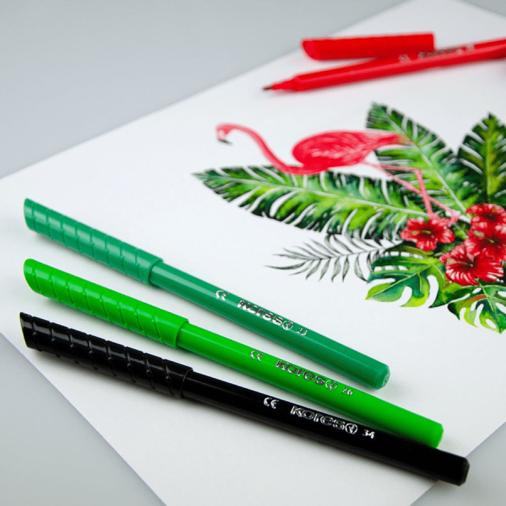 Набор фломастеров "Korellos Standart", 12 шт, ассорти - 5