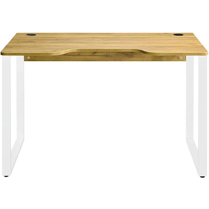 Стол компьютерный игровой Millwood Лофт Гонконг (ДТ-3), 1300x700 мм, дуб золотой крафт, белый - 4