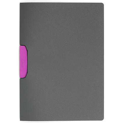 Папка с клипом "Duraswing Color", антрацит, розовый клип
