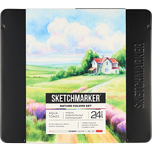 Цветные карандаши акварельные "Sketchmarker Природа"