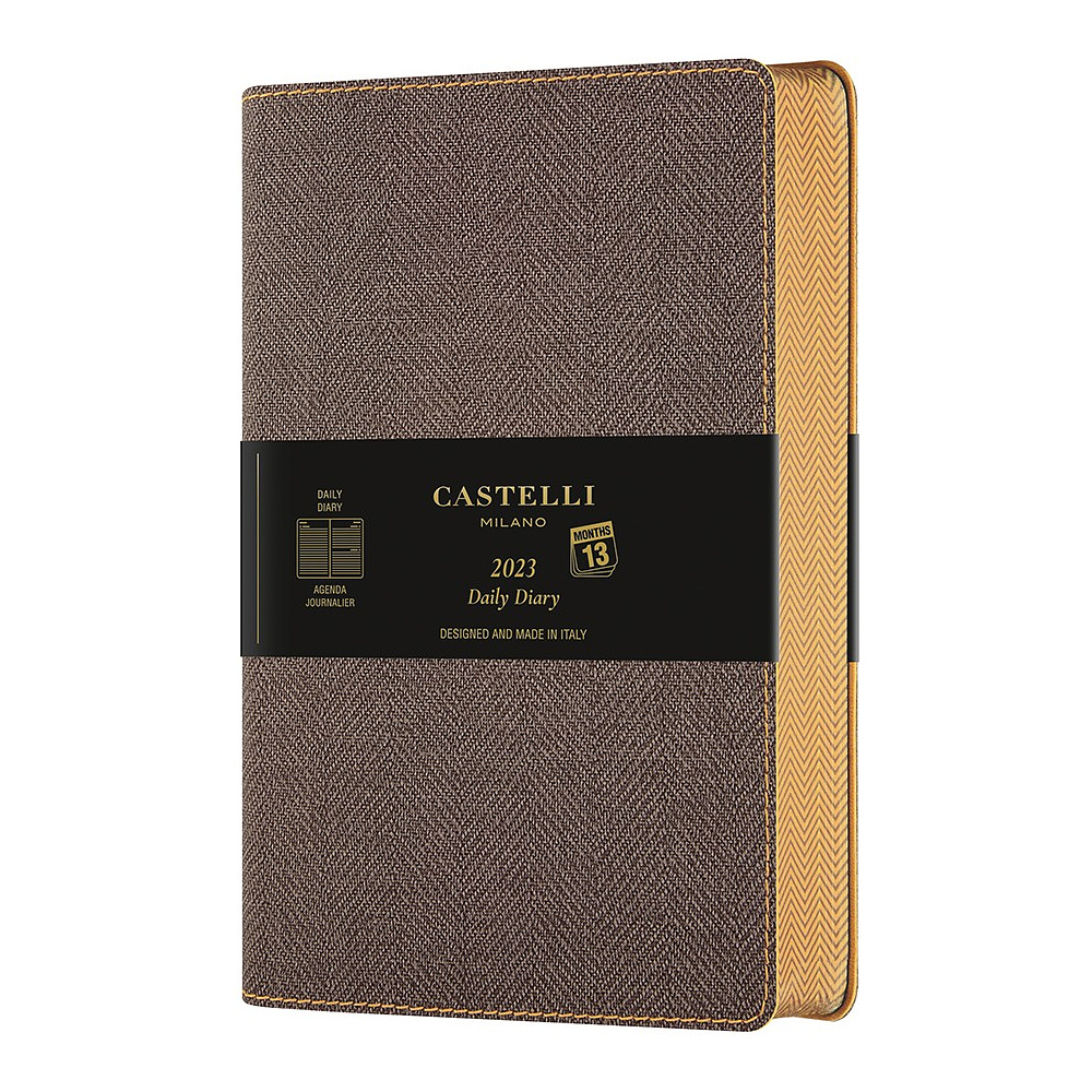 Блокнот Castelli Milano "Harris Tobacco Brown", А5, 120 листов, линейка, коричневый
