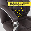 Кресло для руководителя AksHome "Richard new", экокожа, металл, коричневый - 10