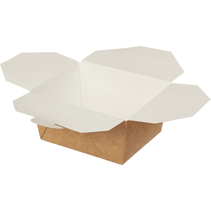 Контейнер бумажный, 600 мл, 130/110х110/90х65, 50 шт, крафт