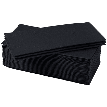 Салфетки бумажные "Бик-пак" 1/8 сложение, 200 шт, 33x33 см, черный - 4