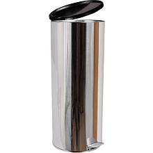 Урна с педалью, 50 л, хром