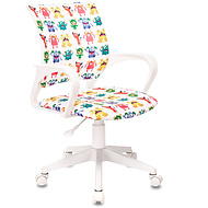 Кресло детское Бюрократ BUROKIDS 1W, ткань, пластик, монстры