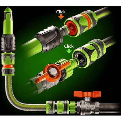 Комплект поливочный Amigo Grande "79021", 1/2", пластик, зеленый, серый - 4