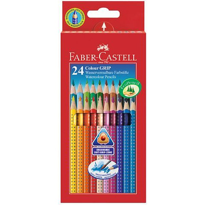 Цветные карандаши "Faber- Castell Grip 2001", 24 цвета