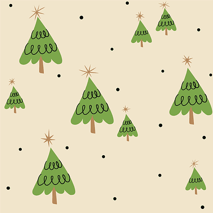 Бумага декоративная в рулоне "Spruce. Елки", 1х0.7 м, бежевый