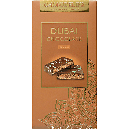 Шоколад молочный "Dubai Pecan", 180 гр, с начинкой