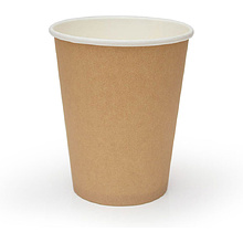 Стакан картонный 300 мл, 50 шт/упак, крафт