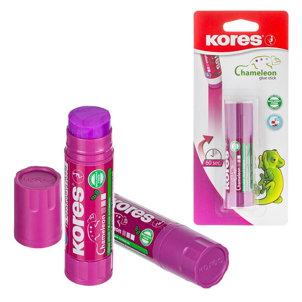 Клей-карандаш Kores "Хамелеон", 15 г - 5