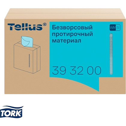 Протирочный материал нетканый Tellus, безворсовый, 1 слой, 100 листов, WM5