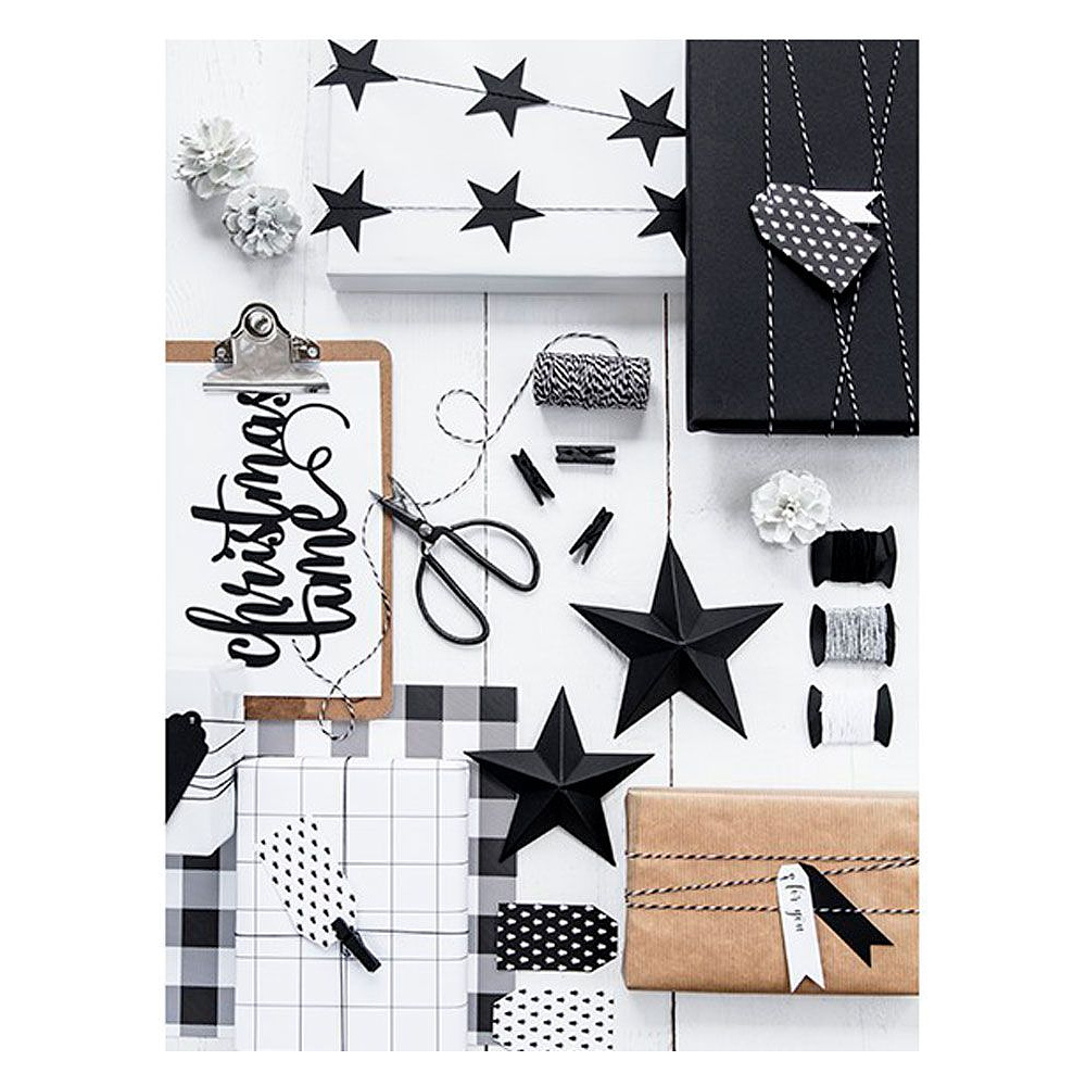 Подвеска декоративная "Звезды", 6 шт, черный - 5