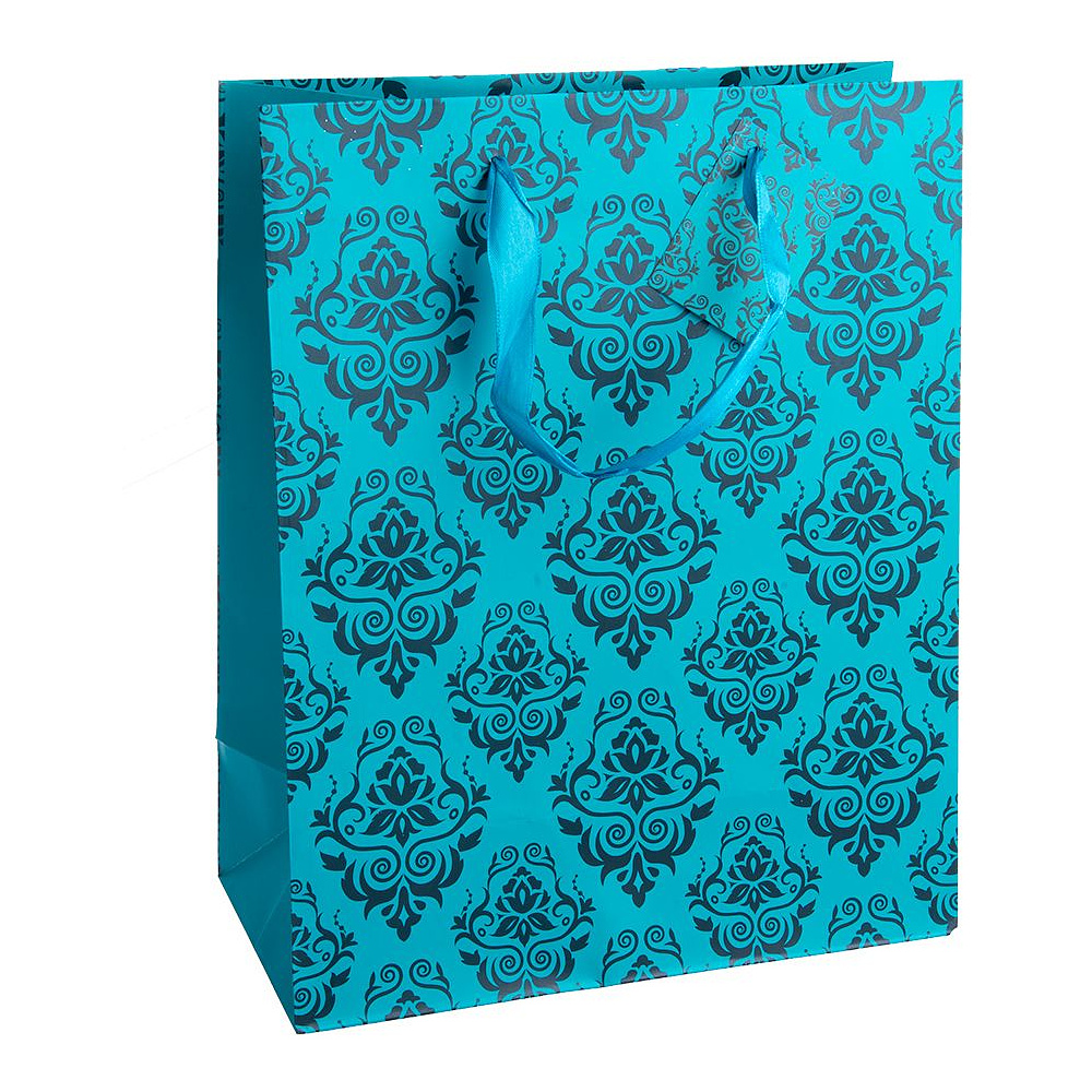 Пакет бумажный подарочный "Классический орнамент", 26.4x32.4x13.7 см, ассорти