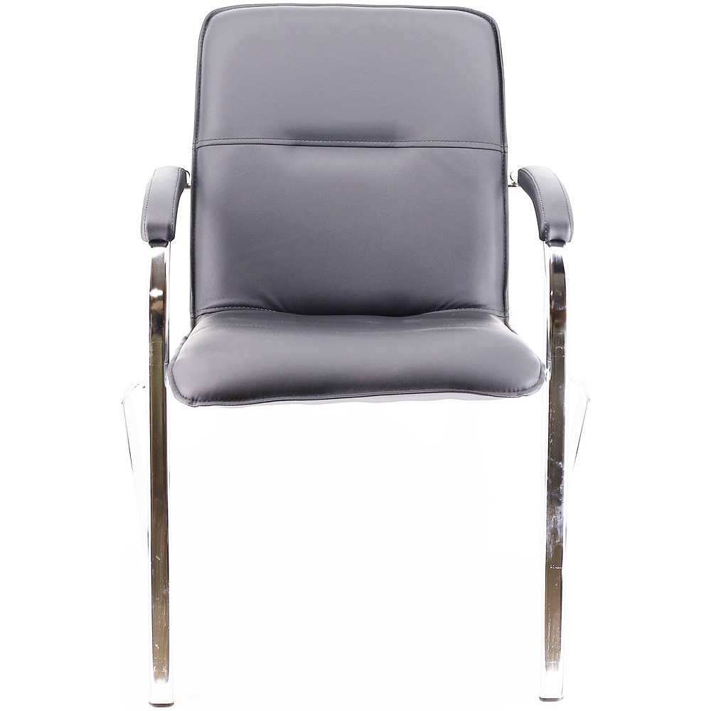 Стул для посетителей EVERPROF "Samba Chrome", хром, кожзам, черный  - 2