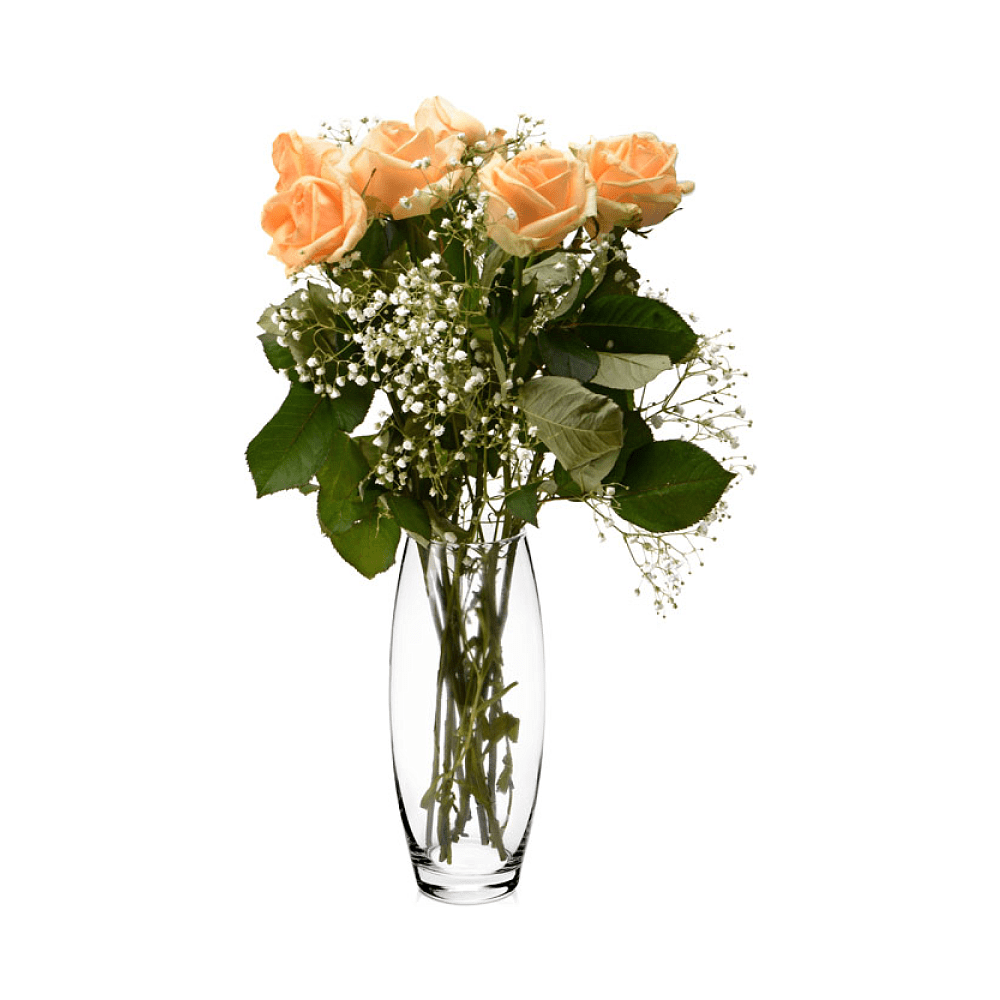 Ваза стеклянная "Flora", прозрачный  - 2