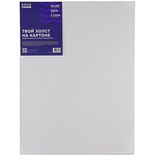 Холст на картоне "Стихия", 30х40 см, 100% хлопок, 280 г/м2, акриловый грунт, мелкое зерно