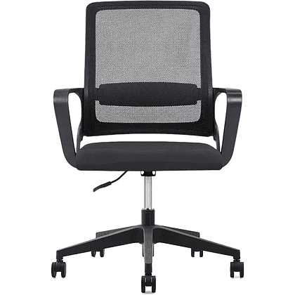 Кресло для персонала SitZone "U-0385 PL", ткань, пластик, черный, 2 шт/упак - 2