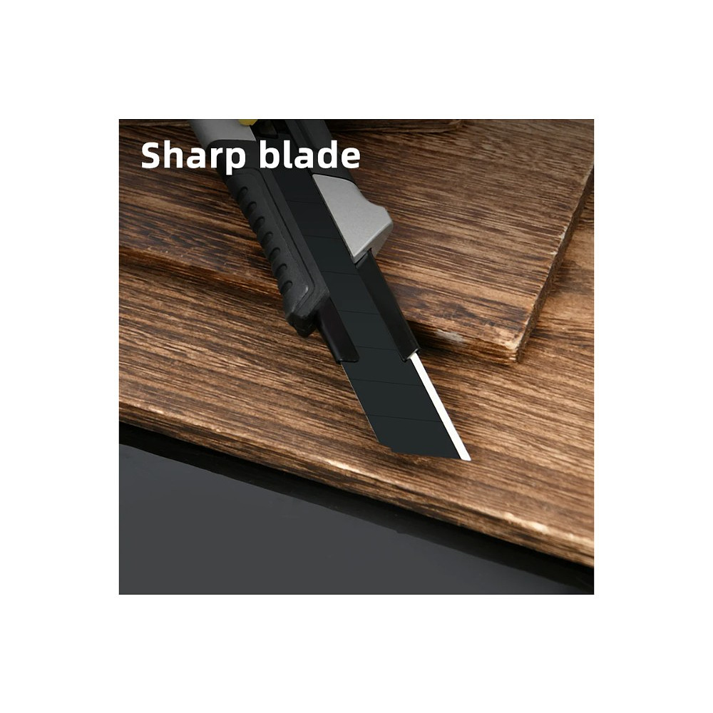 Нож строительный Deli YS EDL4256, 18 мм, корпус из алюминиевого сплава, прорезиненная рукоятка, автоблокировка - 6