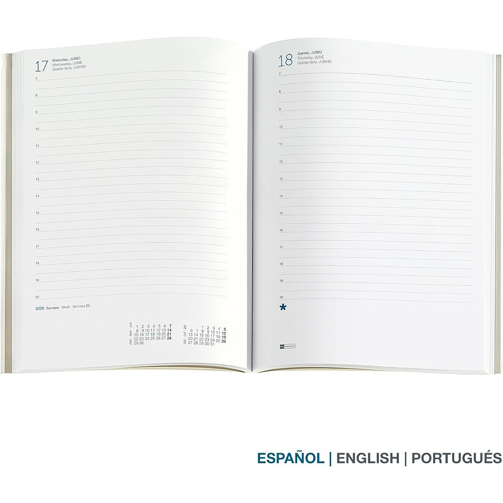 Ежедневник датированный "Colour Block" 2026, A5, линейка, синий, зеленый - 3