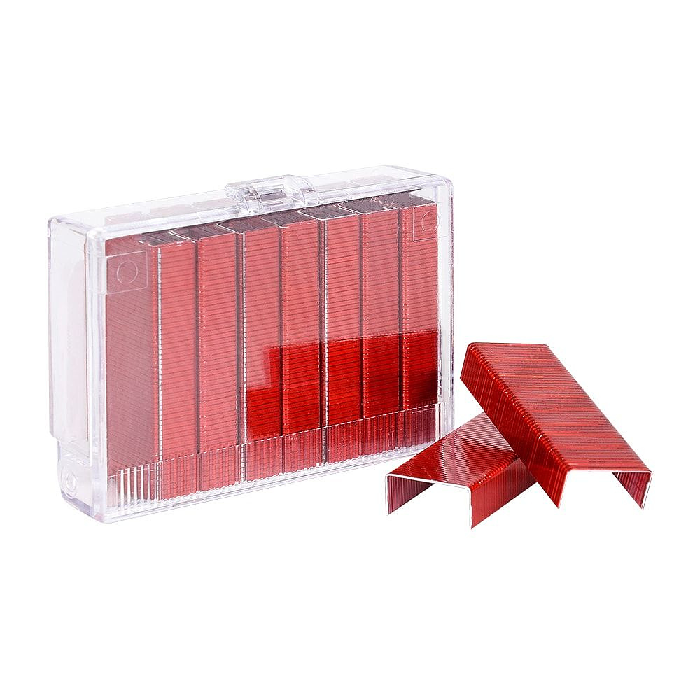 Скобы "Kangaro", 24/6, 800 шт, красный