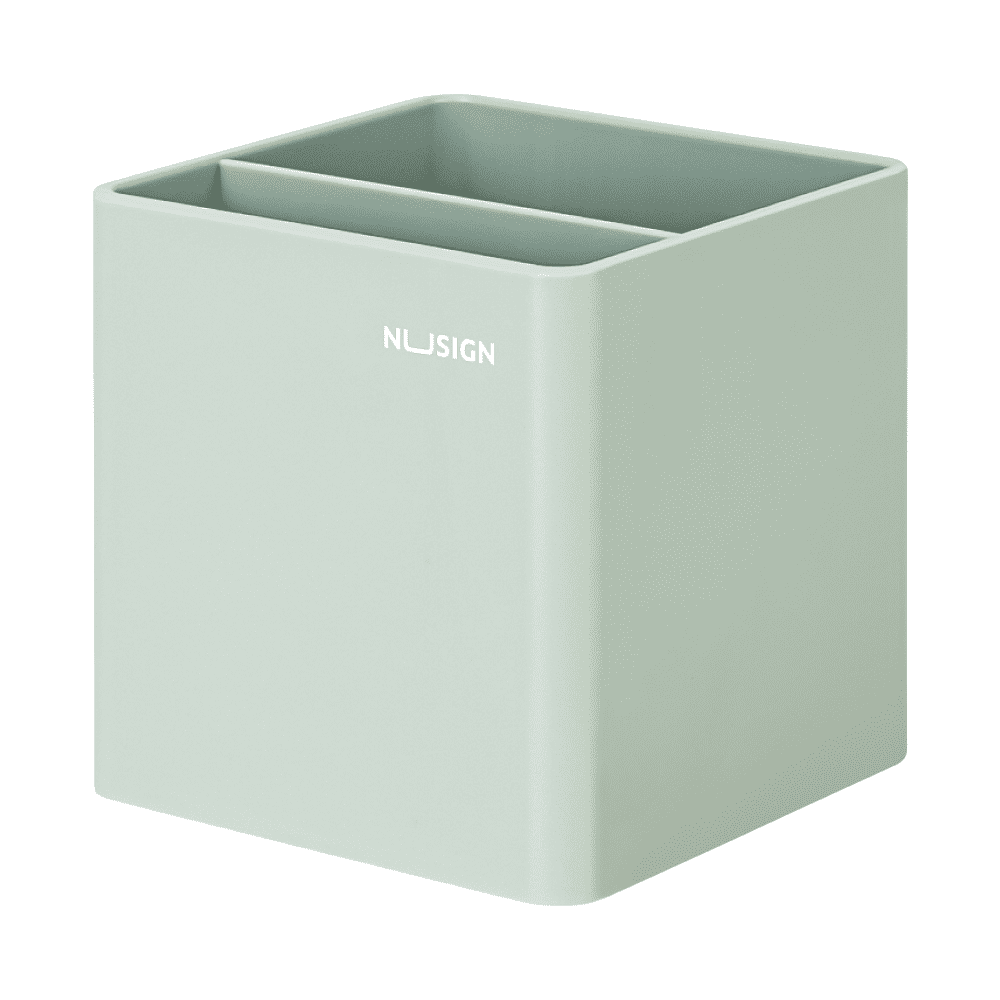 Подставка для ручек "Nusign", пластик, 2 деления, зеленый