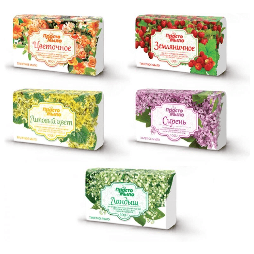 Мыло туалетное Цветочное, 100 г